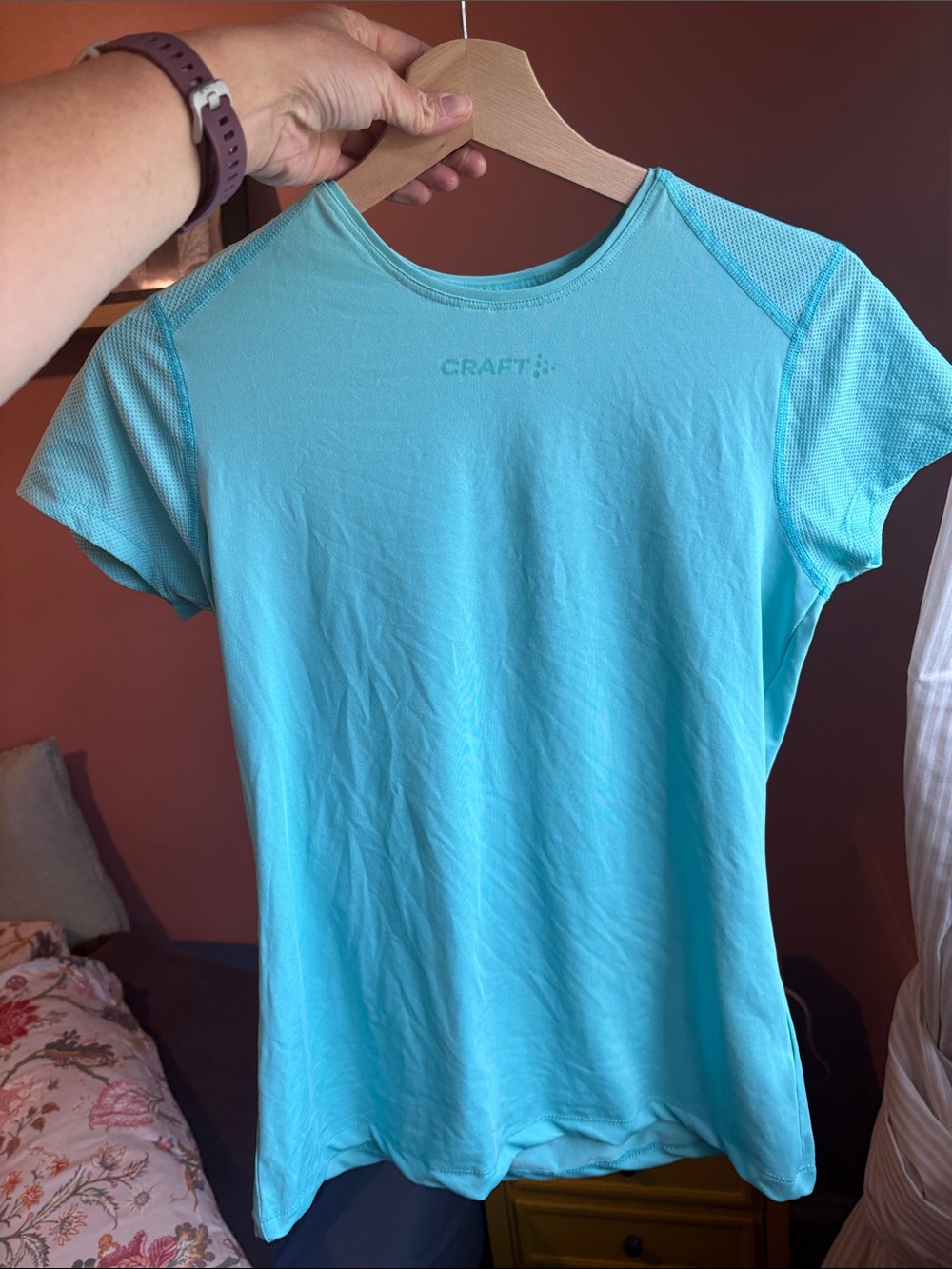 Craft Women’s Short Sleeve Tee in Aqua Blue